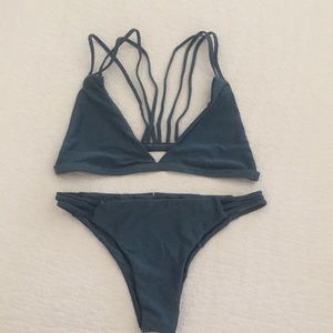 teal bathing suit